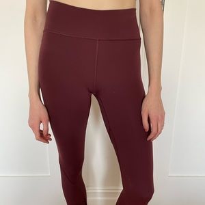 Lululemon cranberry colored leggings. Size 4. Tall!